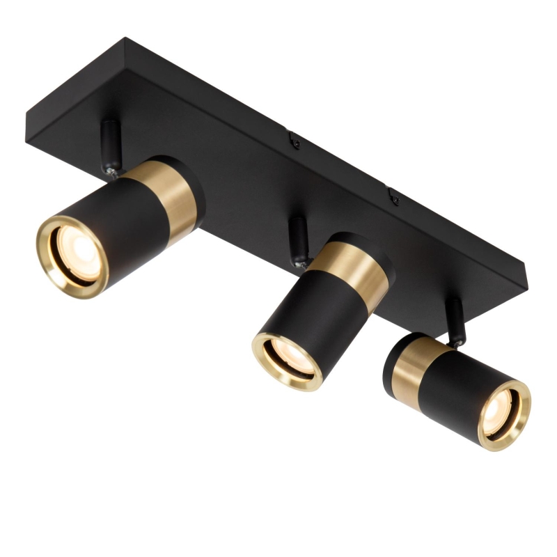 Lucide GORIK - Ceiling spotlight - 3xGU10 - Black